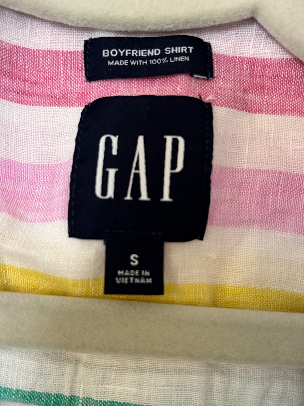 Gap 100% linen boyfriend shirt size S - Picture 3 of 5